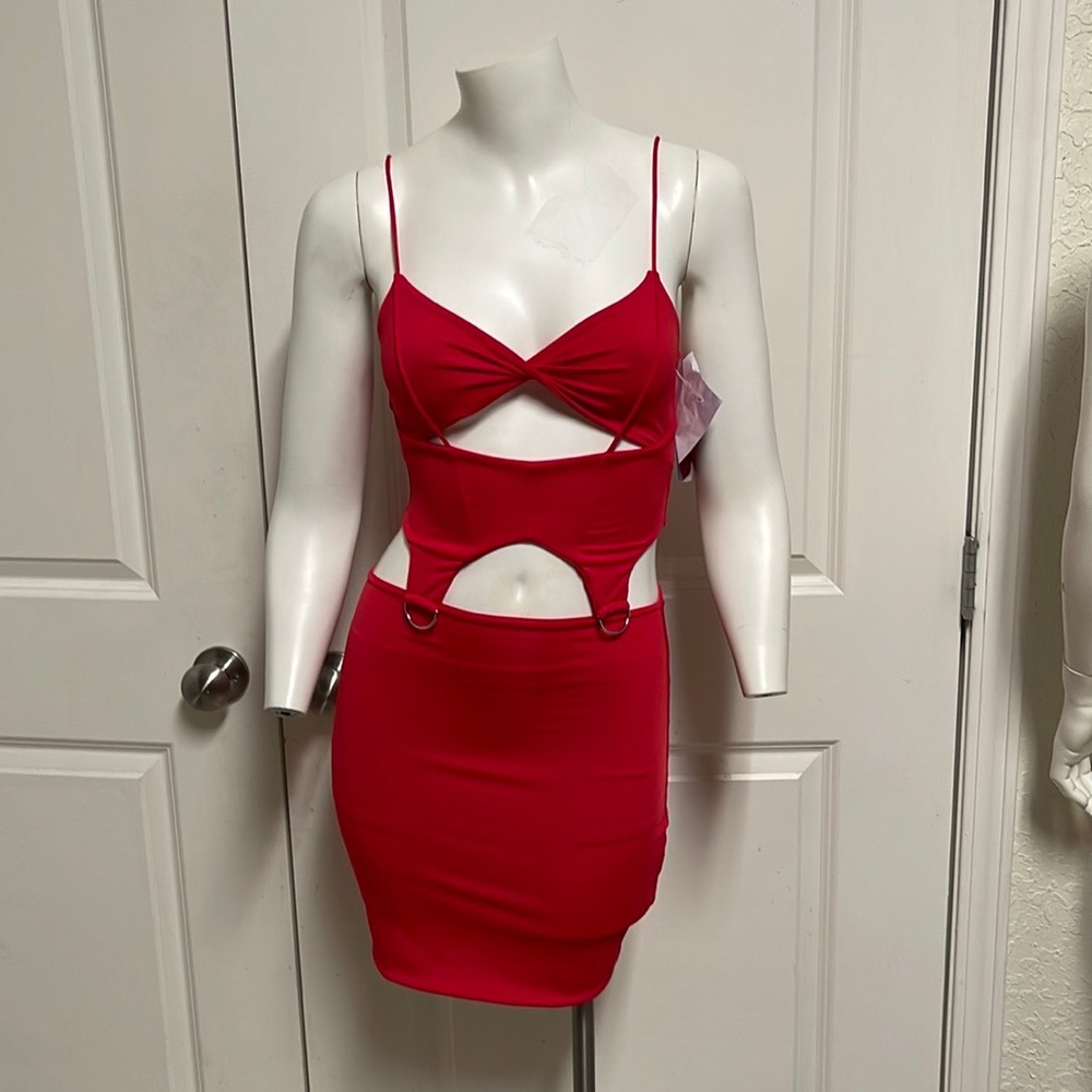 Red 2 piece dress